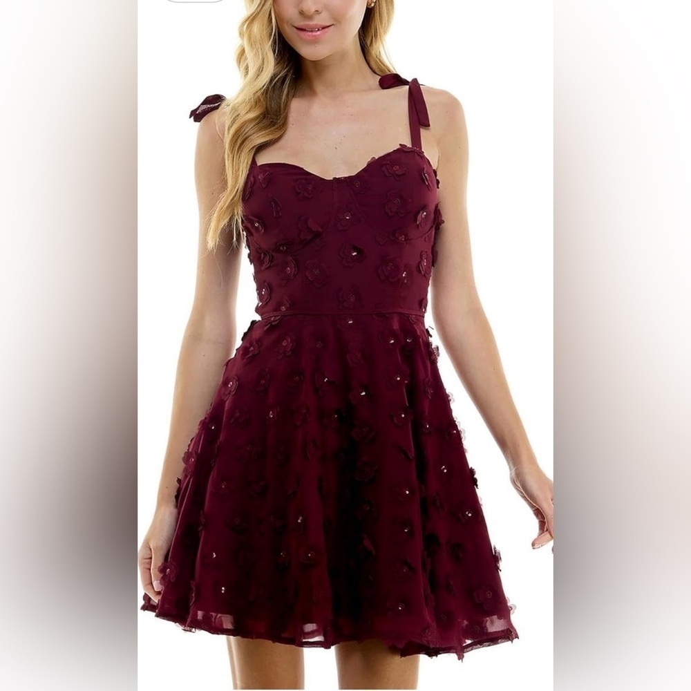 City Studio Woman’s Juniors Bodice Mini Fit & Flare Dress